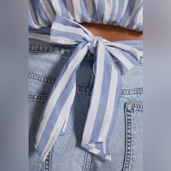 DOLAN left coast collection V-Neck Blouse Stripe Zipper Closure Size 2X - Picture 5 of 11